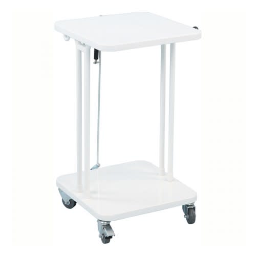 Fahrbarer Abfallsackhalter SAEKKO BOY mit Deckel in Weiß, geeignet für 40, 60 und 120 Liter Abfallsäcke, mit Rollen