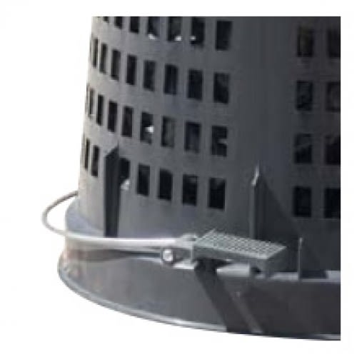 Pedal für Abfallsackhalter RUFF aus Metall mit Trittfläche und Befestigung am Abfallsackhalter