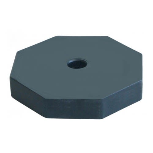 Recyclingfuß für Sperrpfosten VARIO aus robustem Material, achteckige Form mit mittigem Loch