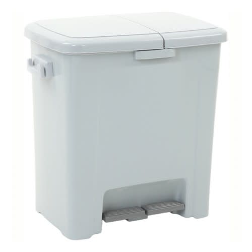 Recycling Tretabfalleimer DUSTBIN in weiß mit 45 Liter Fassungsvermögen