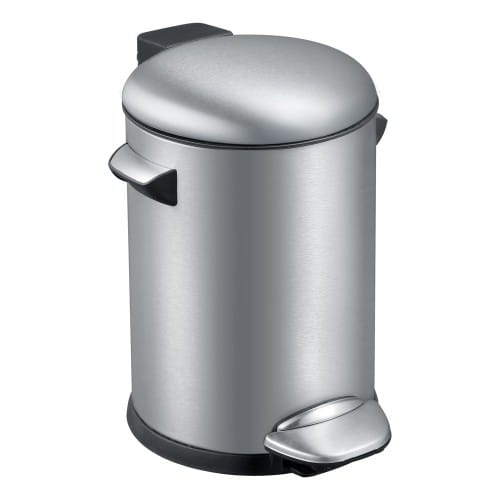 Tritt-Mülleimer BELLE DELUXE in Retro-Look aus Edelstahl mit Fußpedal, Inhalt 3 bis 30 Liter