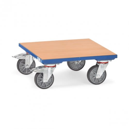 FETRA Kistenroller 1166 KF 6 61 62 mit Holzboden und vier Lenkrollen, Tragkraft 400 kg