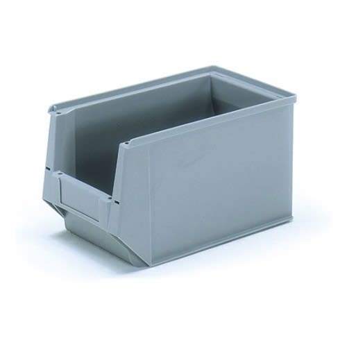 FETRA Sichtlagerkasten 1784 Größe IV in grauer Farbe, Kunststoff-Aufbewahrungsbox für Lager und Werkstatt