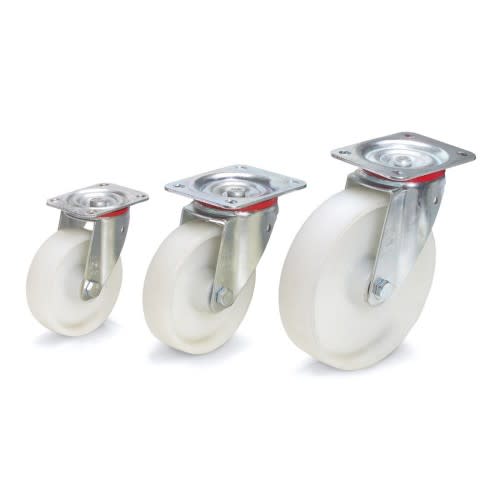 FETRA® Lenkrolle 71502 aus Polyamid in drei verschiedenen Größen, robuste Lenkrollen mit Metallbefestigung