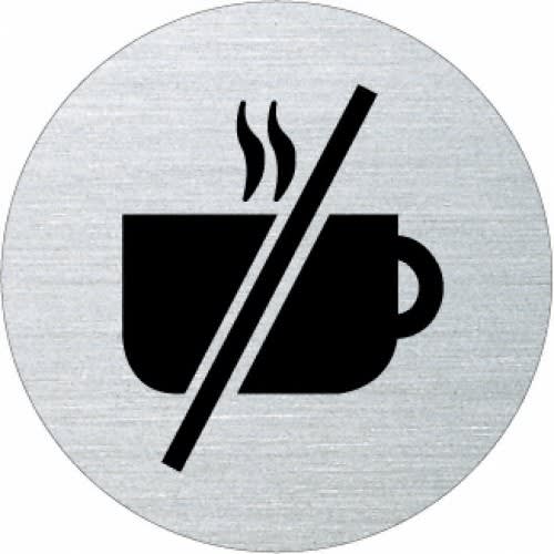 Piktogramm Verbotene heiße Getränke Symbol Tasse mit Dampf durchgestrichen