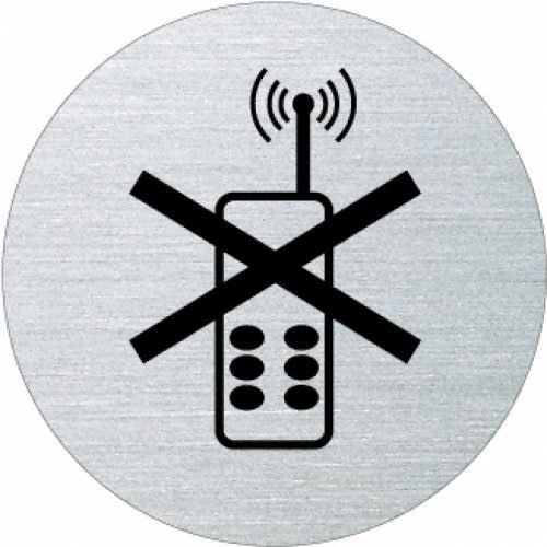 Rundes Piktogramm Handys verboten ohne Rand mit durchgestrichenem Handy Symbol