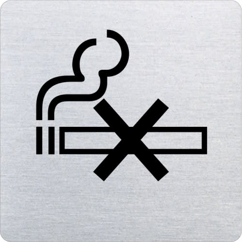 Piktogramm Rauchen verboten mit abgerundeten Ecken und durchgestrichener Zigarette