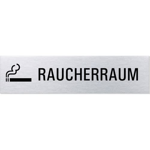 Piktogramm und Textschild mit Raucherraum Symbol und Schriftzug
