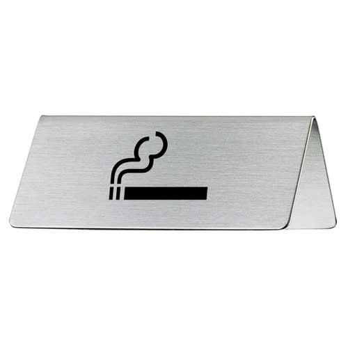 Tischschild aus Metall mit Rauchen gestattet Symbol