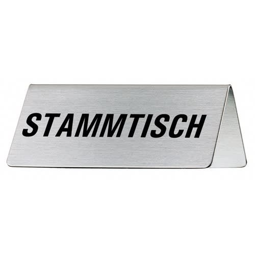 Tischschild aus Metall mit Aufschrift Stammtisch, 5er Verpackungseinheit