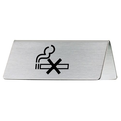 Tischschild aus Metall mit Rauchen verboten Symbol, Motiv 2
