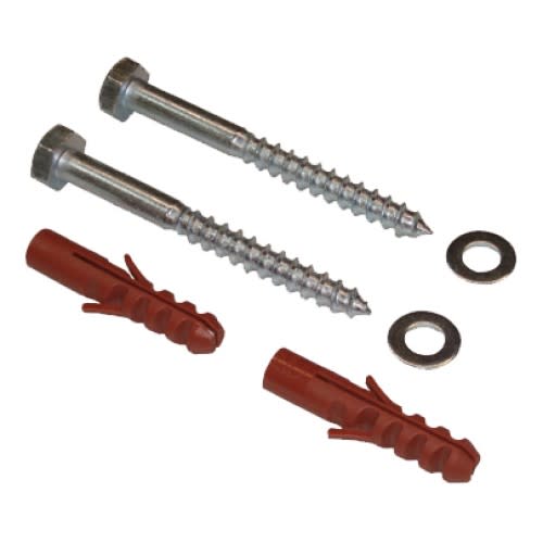 Befestigungsset für Leitboy-Fuß L49.5 mit Schrauben, Dübeln und Unterlegscheiben