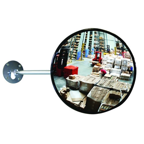 Beobachtungsspiegel EC-US zur Überprüfung von zwei Richtungen in einem Lager mit Regalen und Kartons