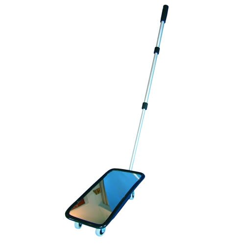 Inspektionsspiegel IS mit Rollen, langer Griff und rechteckiger Spiegel zur Untersuchung schwer zugänglicher Stellen