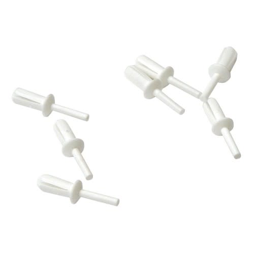 Kunststoffspreizniete weiß, 20 Stück, Kunststoff Spreiznieten für Befestigung