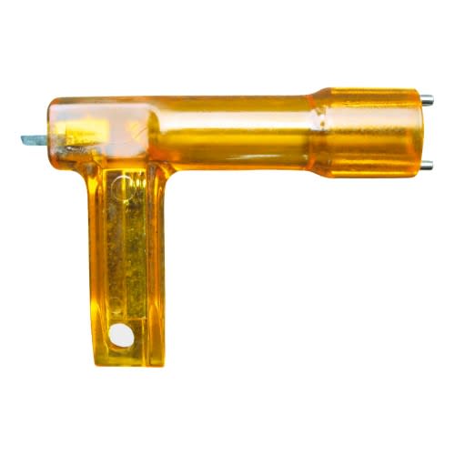 Lampenschlüssel für Warnleuchte aus transparentem orangefarbenem Kunststoff