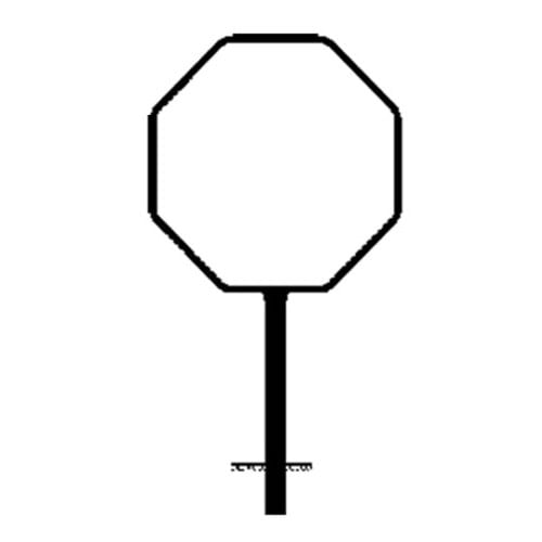 Rohrrahmen Typ 4 aus Metall für Verkehrsschilder mit achteckiger Form