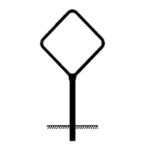 Rohrrahmen Typ 5 Verkehrszeichenhalter aus Metall mit quadratischem Rahmen