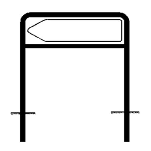 Rohrrahmen Typ 10 Verkehrszeichenhalter aus Metall mit rechteckigem Rahmen und Pfeil-Schild