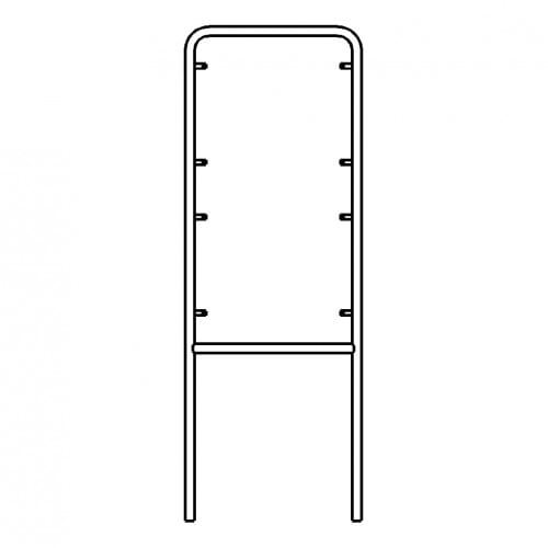 Sonderrohrrahmen für Kirchenschilder Typ 3 aus Metall in einfacher Rahmenkonstruktion