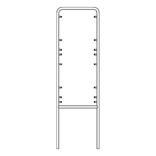 Sonderrohrrahmen für Kirchenschilder Typ 4 aus Metall, rechteckiger Rahmen mit Befestigungspunkten
