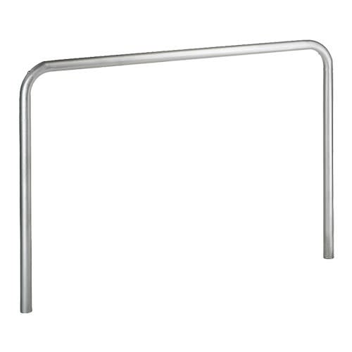 Schutzbügel RATIO ohne Querstrebe aus Metall, silberfarben, gebogenes Schutzgeländer