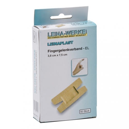 Leinaplast Fingergelenkverband EL 3,8 cm x 7,5 cm in Verpackung mit 50 Stück