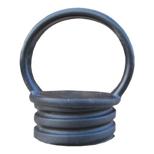 Schrauböse für Flexipfosten aus Metall in schwarzer Farbe