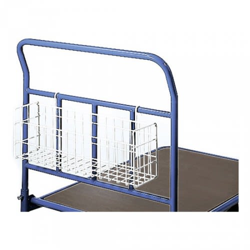 FETRA Drahtkorb 1291 zum Einhängen an blauen Transportwagen