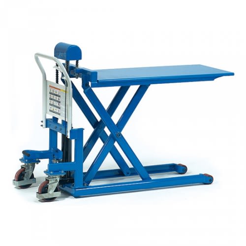 FETRA Aufsteck-Plattform Modell 6828 in Blau für Scheren-Hubwagen mit Hebefunktion