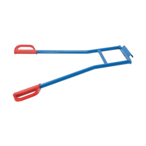 FETRA Tragholme 11045 gerade für Treppentransporte mit rotem Griff und blauer Metallkonstruktion, Tragkraft 350 kg