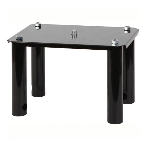 Schwarzes Metallgestell für Briefkasten ROOFTOP mit vier Beinen und Befestigungsschrauben