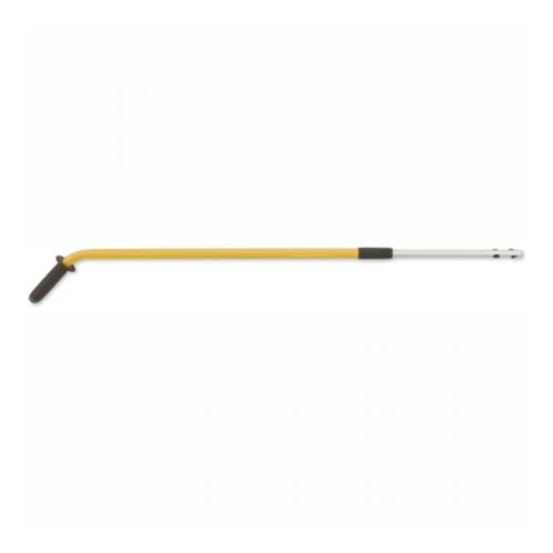 Ergonomischer gelber Teleskop-Moppstiel mit schwarzem Griff und Quick-Connect von Rubbermaid