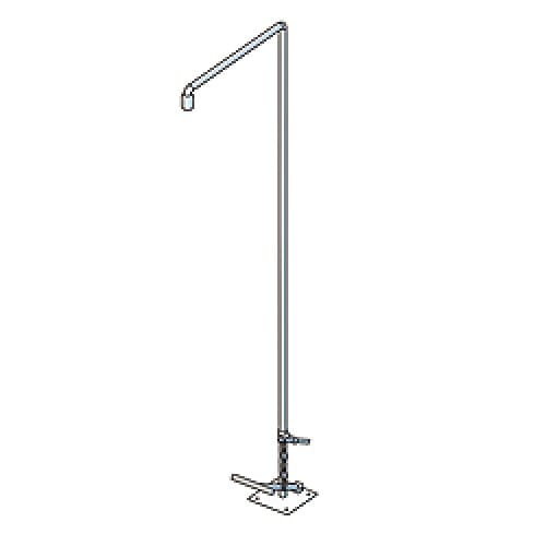 Notdusche mit Entleerung zur Bodenmontage aus Metall