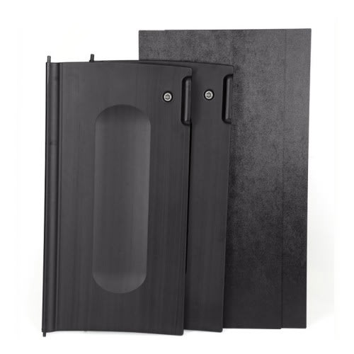 Verschließbare schwarze Schranktüren für Hotelwagen von Rubbermaid