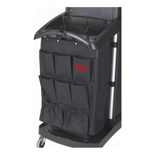 Utensilientasche für Hotelwagen von Rubbermaid mit mehreren Fächern in Schwarz