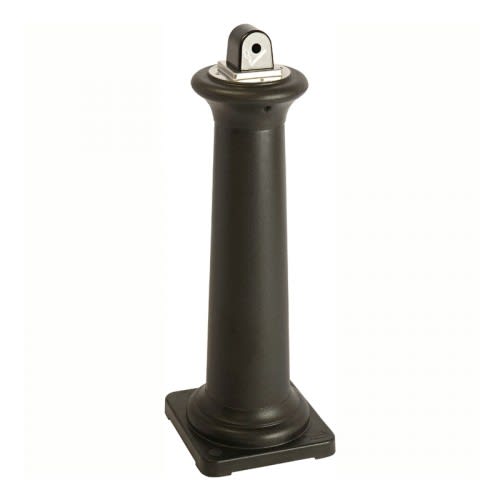 Design Standascher GROUNDSKEEPER TUSCAN von Rubbermaid, schwarzer Standaschenbecher mit robustem Sockel