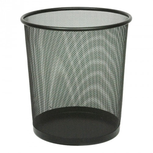 Perforierter kegelförmiger Papierkorb rund aus Metall mit 19 Litern Fassungsvermögen