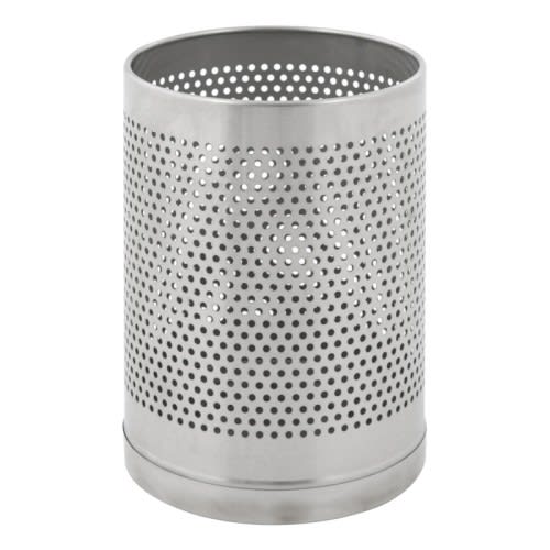 Perforierter runder Papierkorb aus Metall mit 10 Liter Fassungsvermögen