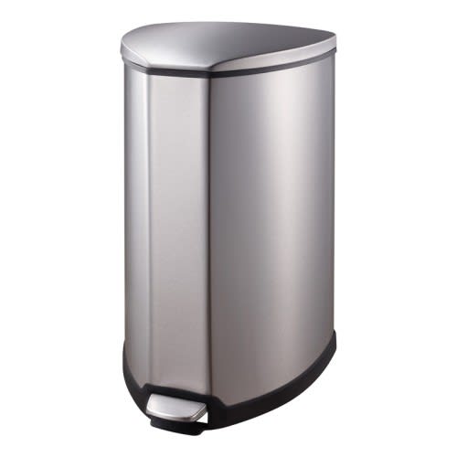 Halbrunder Tritt-Mülleimer, EKO - Inhalt 35 Liter