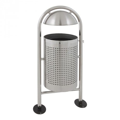 Abfallbehälter auf Gestell mit Regendach - Inhalt 27 Liter