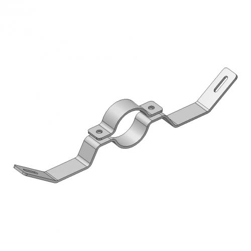 Metall Sonderschelle R-S195 mit Befestigungslaschen und Schraubenlöchern