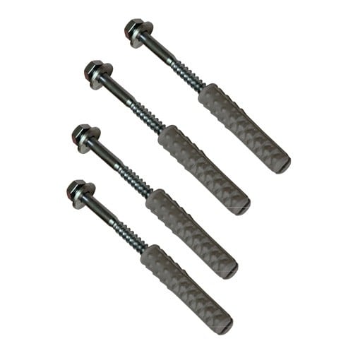 Befestigungsset mit Schrauben und Dübeln für Leitschwellen, Flexipfosten und Schrankenzaun