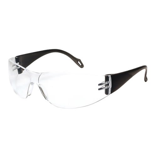 ClassicLine Schutzbrille im sportlichen Design mit klarem Sichtfeld und schwarzem Bügel