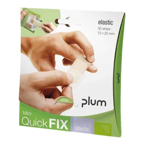 QuickFix Mini Pflasterspender mit elastischen Pflastern 30 Stück 72x25 mm von plum