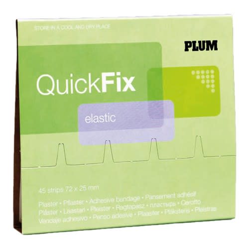 Nachfüllpack für QuickFix Pflasterspender mit 45 elastischen Textilpflastern 72x25 mm von PLUM