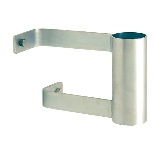 Wandarm aus Metall für Industriespiegel EUCRYL, silberfarben, zylindrische Halterung