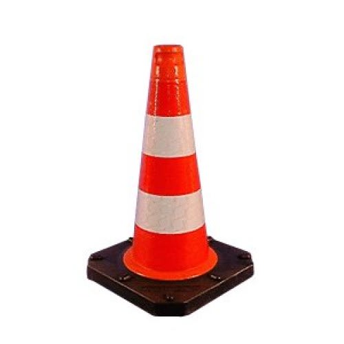 Verkehrsleitkegel REFLEX rot-weiß reflektierend aus Kunststoff mit BASt Prüfung