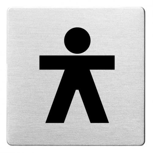 Piktogramm Herren mit abgerundeten Ecken auf quadratischem Schild