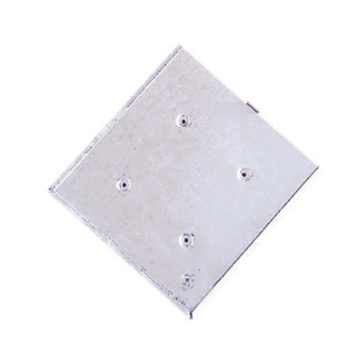 Wechselrahmen für Gefahrzettel und Wertstoffkennzeichnungen Variante 1 aus Metall quadratisch mit Befestigungslöchern